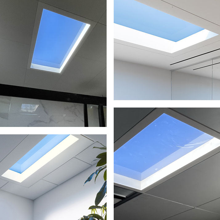Plafonnier LED encastré bleu ciel moderne minimaliste intelligent en métal pour salon 