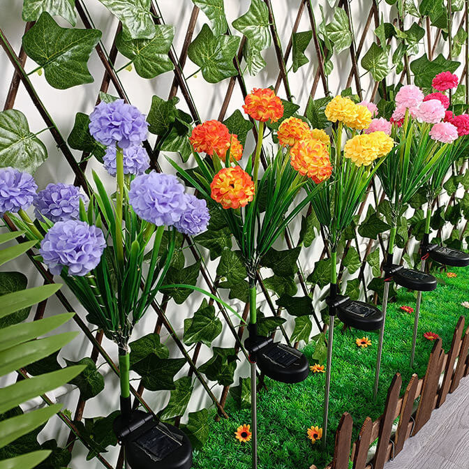 Solar wasserdichte sieben künstliche Blumen LED Außen Einsteck-Rasen-Landschaftsleuchte 