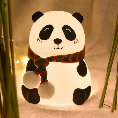 Lampe de table LED Panda Mini en silicone de dessin animé enfantin 