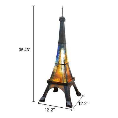 Europäische Tiffany-Tower-Buntglas-Tischlampe mit 1 Leuchte 