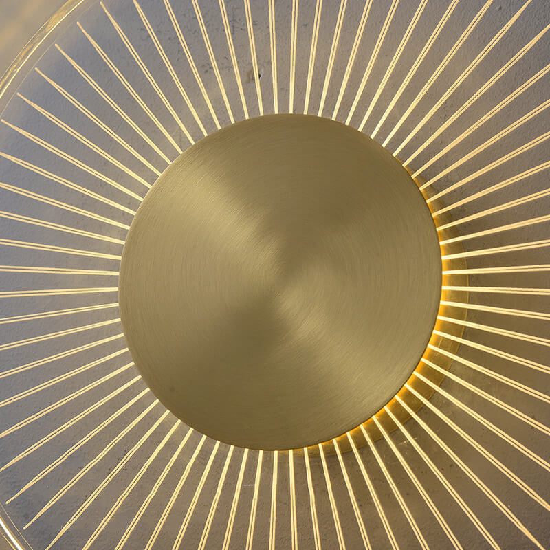 Diseño de Línea Redonda de Cobre Completo Industrial Lámpara Aplique de Pared LED 