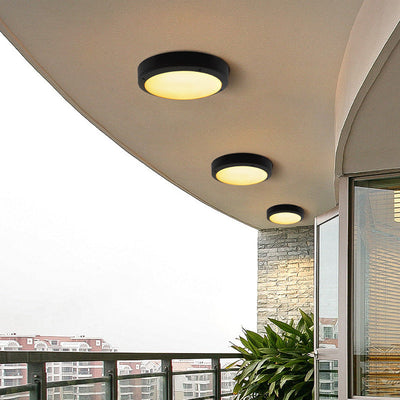 Einfache wasserdichte runde LED-Deckenleuchte aus Aluminium für den Außenbereich 