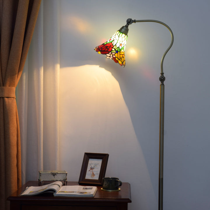 Lampe de sol sur pied Tiffany Vintage Européenne à 1 Lumière 