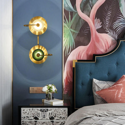 Applique Murale LED en Verre Métal Rond de Luxe Nordique 