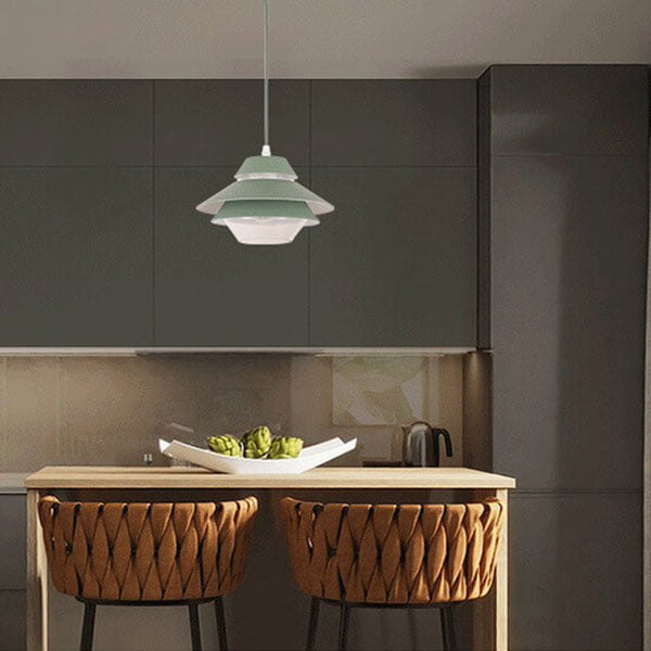 Modern Minimalist Flying Saucer Macaron 1-Light Pendant Light