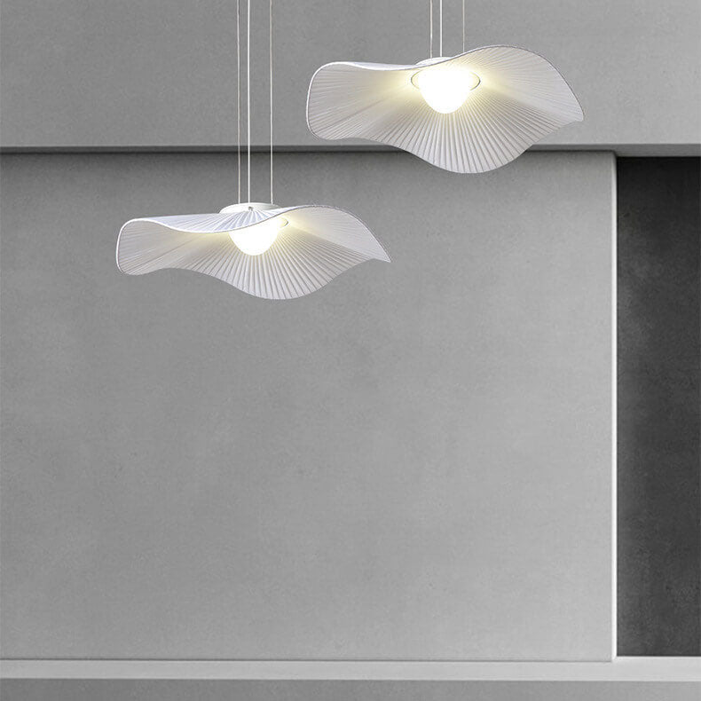 Modern Creative Cloth Lotus Leaf LED Semi-Flush Mount Light