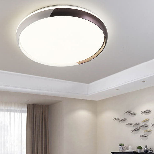 Moderne runde braune LED-Deckenleuchte aus Acryl 