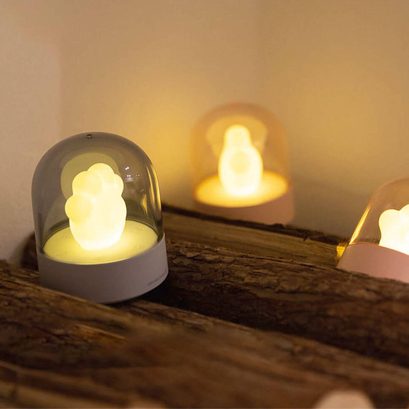 Lámpara de mesa con luz nocturna USB LED de protección ocular con garra de gato de dibujos animados creativa 