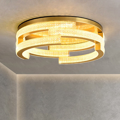 Diseño moderno de patrón de diamante 3D acrílico con luz LED de montaje empotrado 