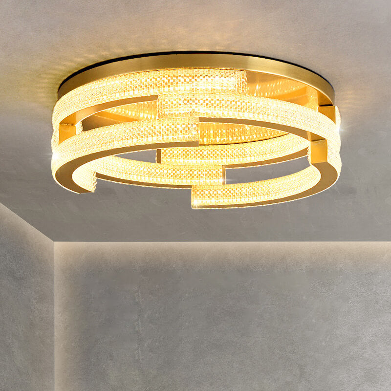 Diseño moderno de patrón de diamante 3D acrílico con luz LED de montaje empotrado 