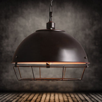 Industrial Vintage Pot Lid Mesh Iron 1-Light Pendant Light