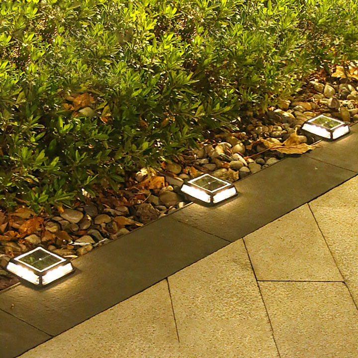Luz de calle cuadrada moderna impermeable con LED solar para jardín exterior y balcón 