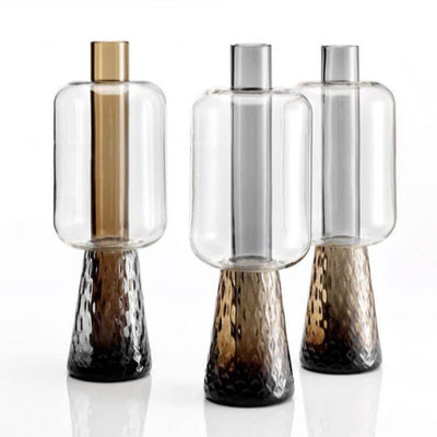 Modern Creative Clear Glass Cylinder 1-Light Table Lamp