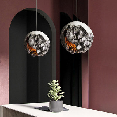 Industrial Style Creative Foam Planet 1-Light Pendant Light