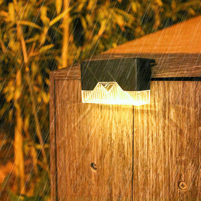 Lampe d'applique murale de décoration de jardin à LED carrée extérieure solaire 