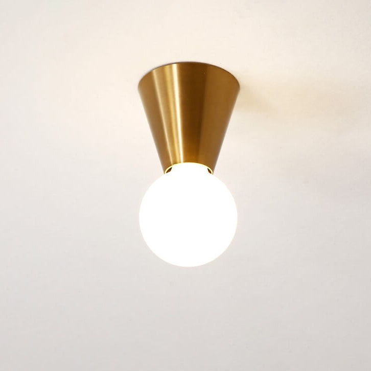 Nordic Minimalist Conical Design 1-Light Flush Mount Light