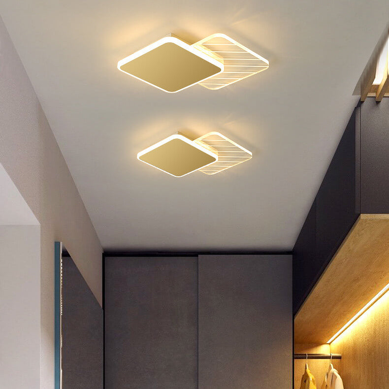 تصميم بسيط هندسي متداخل مبتكر لمصباح LED مثبت على السقف 