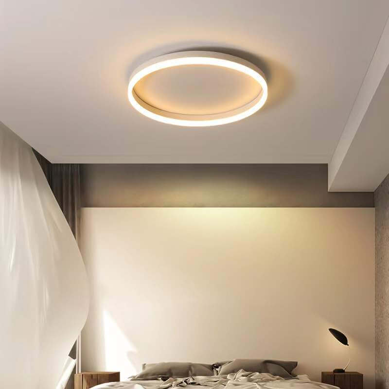 Nordic Minimalist Circle Ring Iron Acrylic LED Flush Mount Ceiling Light