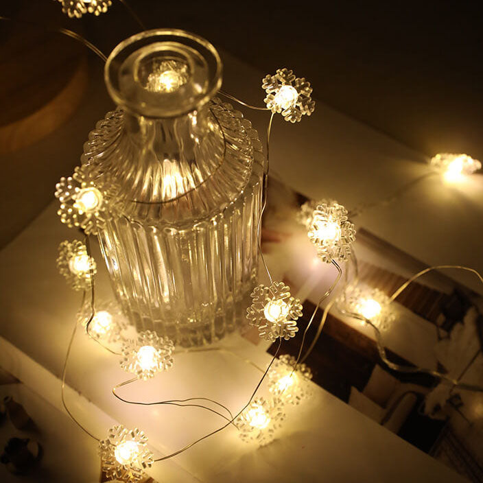 Décoration de Noël Élan Bonhomme de Neige Lumières à LED en Fil de Cuivre 