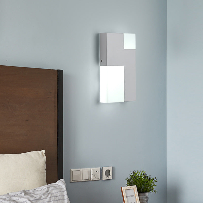 Modern Minimalist Square Geometric Iron Acrylic LED Wall Sconce Lamp