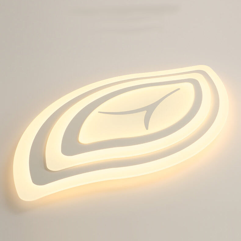 Plafonnier à LED en acrylique en forme de feuille créative 