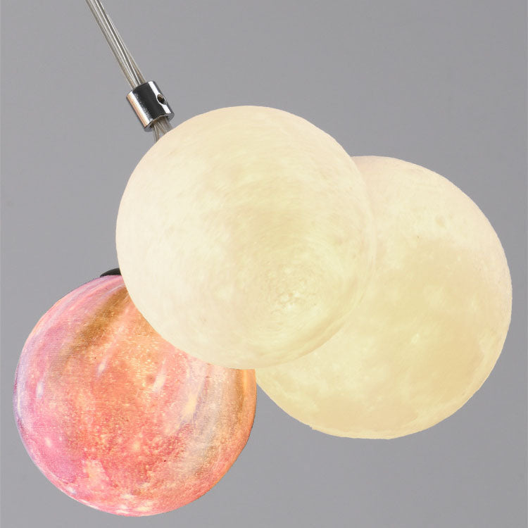 Modern Creative Moon Iron 9-Light Chandelier
