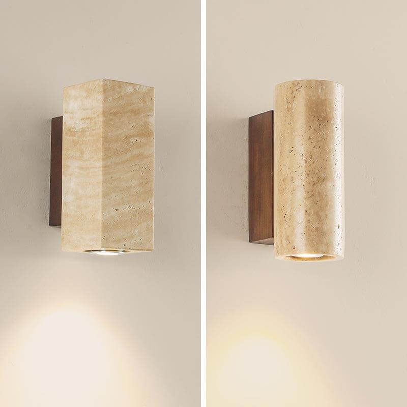 Japanese Wabi-sabi Solid Wood 1-Light Wall Sconce Lamp