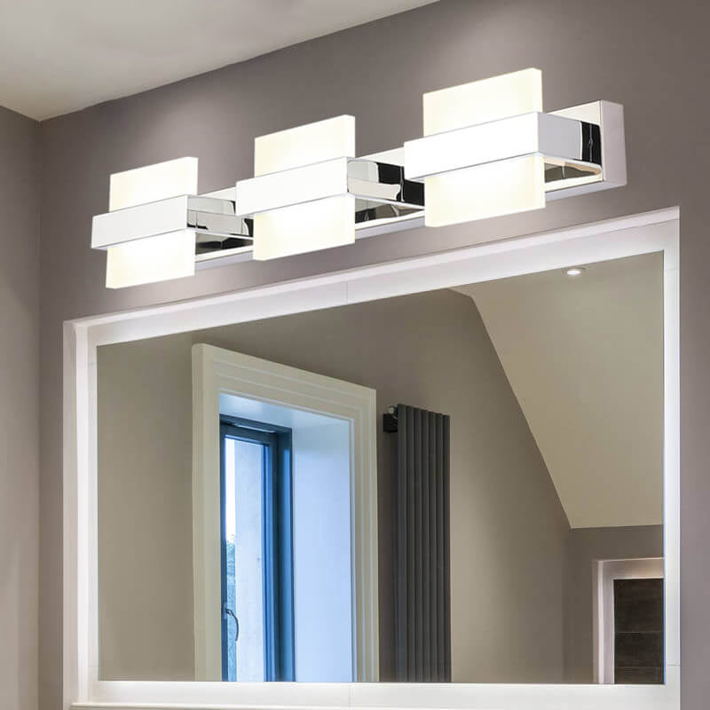 Modern Acrylic Square Combination Design LED Mirror Front Light Wall Sconce Lamp