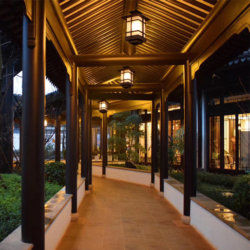 Neues chinesisches Antiquitätenpavillon-Design 1-Licht Pendelleuchte 