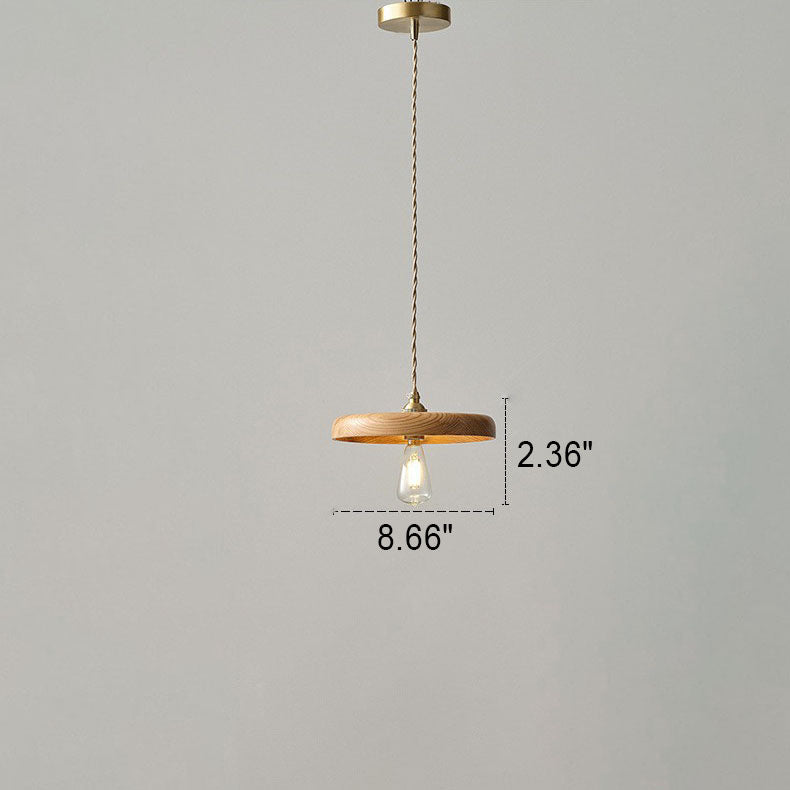 Lampe suspendue à 1 lumière en forme de bûche Wabi-sabi vintage japonaise 