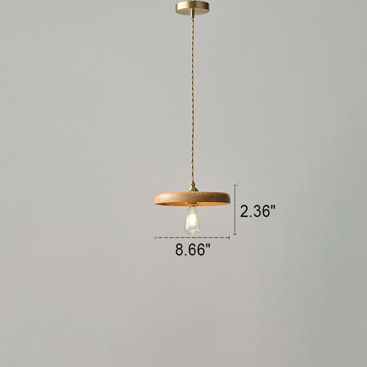Lampe suspendue à 1 lumière en forme de bûche Wabi-sabi vintage japonaise 