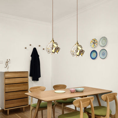 Japanese Retro Terrazzo Polygons 1-Light Pendant Light