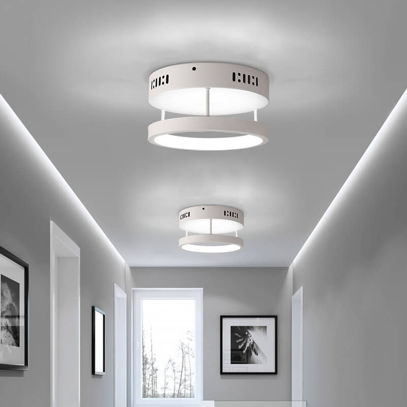 European Minimalist Round Square Aluminum Iron LED Flush Mount Lighting