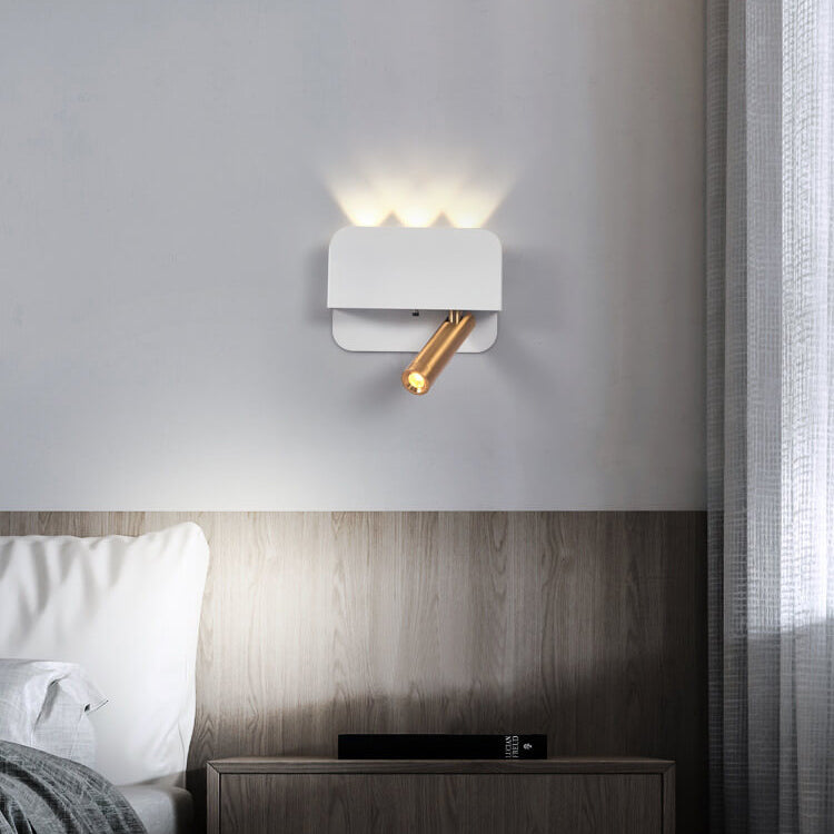 Minimalist Square Spotlight Rotating LED Wall Sconce Lamp