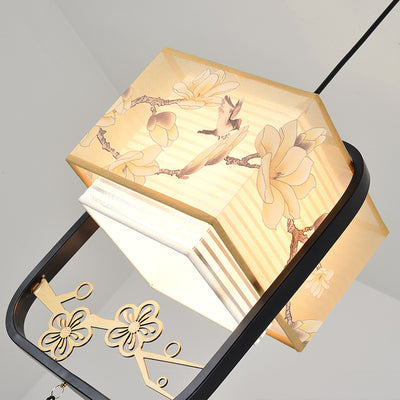 New Chinese Style Flower And Bird 1-Light Pendant Light