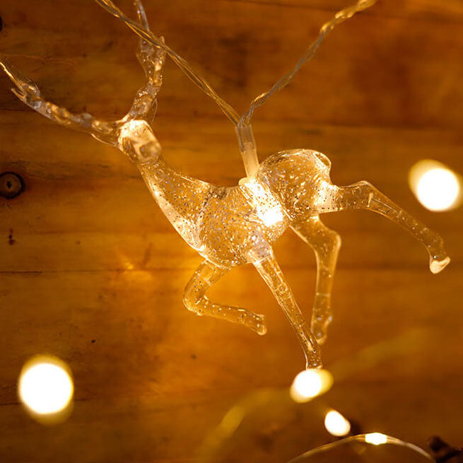 Lumières de guirlande à LED décoratives de Noël avec piles 