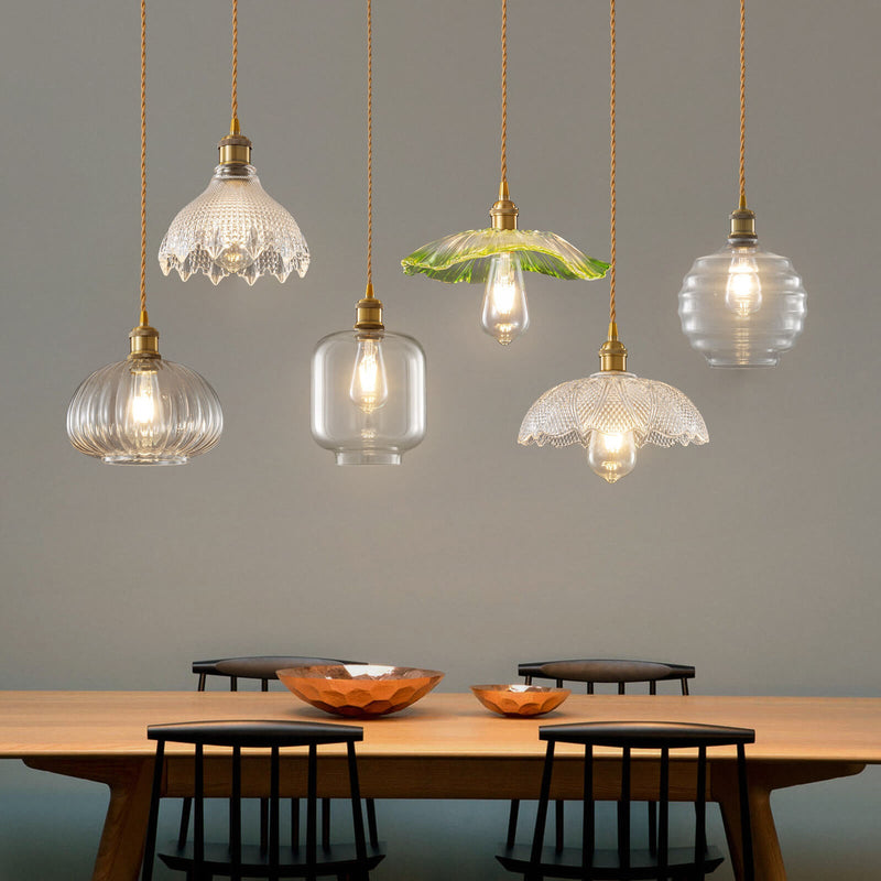 Nordic Textured Glass 1-Light Pendant Light