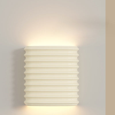 Moderne minimalistische Halbzylinder Hardware Harz 1-Licht Wandleuchte Lampe für Schlafzimmer 