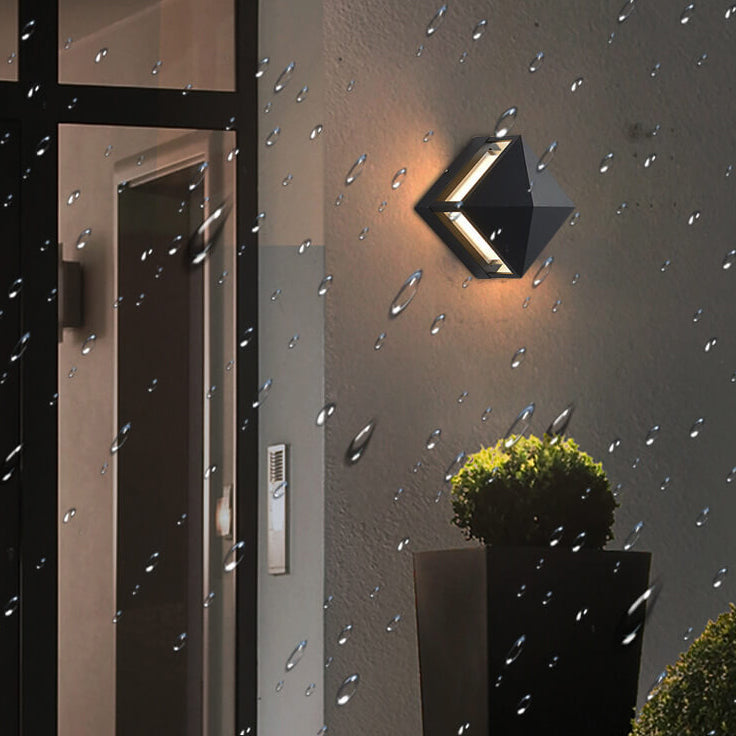 Applique murale LED carrée en aluminium acrylique étanche simple pour l&