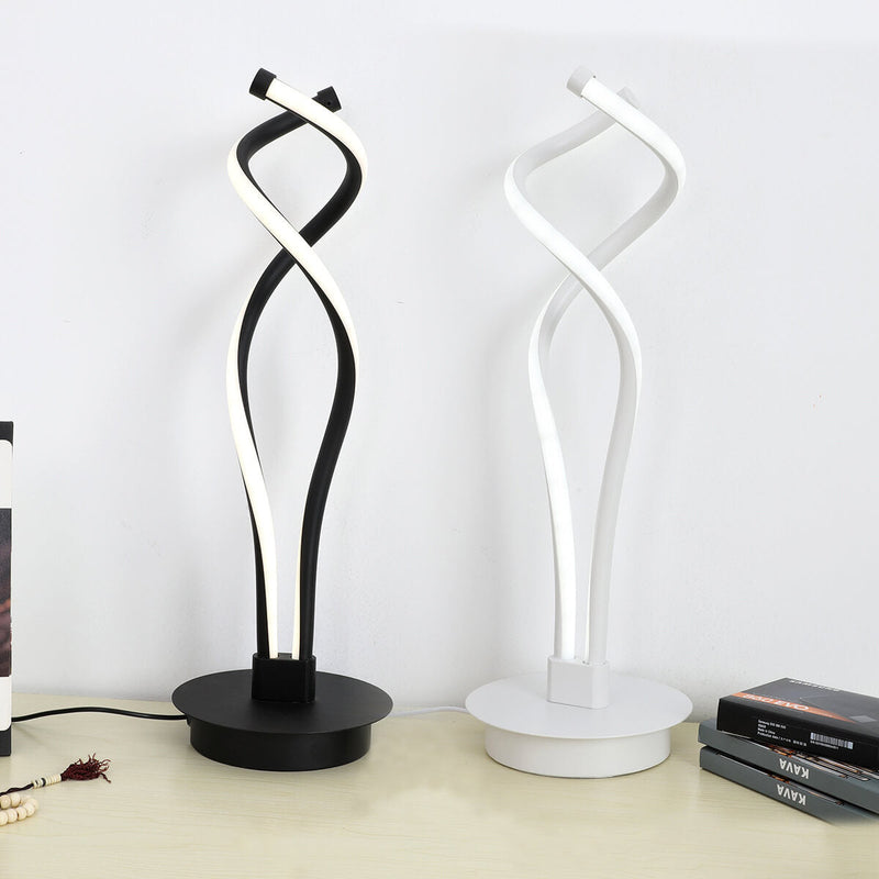 Minimalist Creative Twisted Aluminum Iron LED Table Lamp