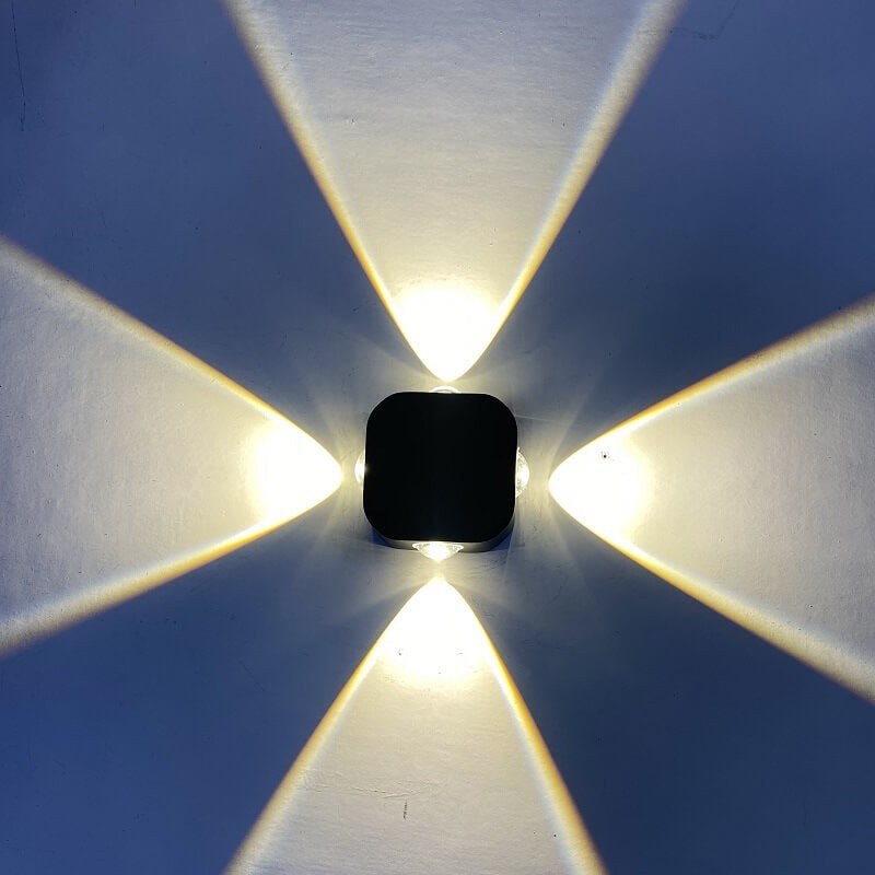 Applique murale LED extérieure carrée étanche simple 