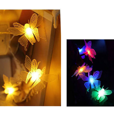 Lumières à cordes LED modernes créatives papillon pour patio extérieur et jardin 