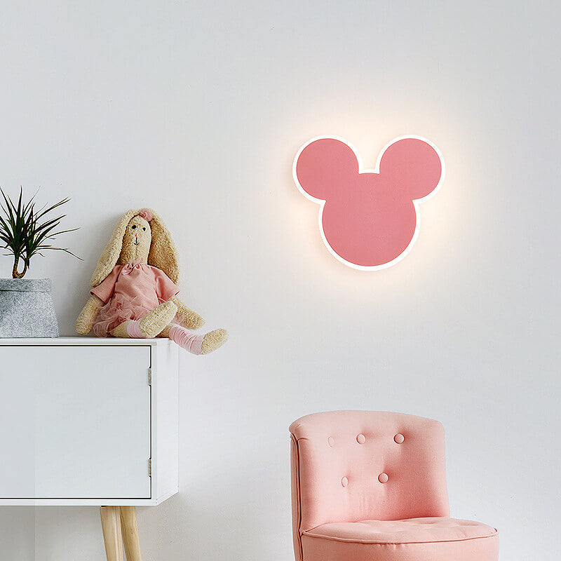 مصباح حائط LED على شكل فأر وأرنب كرتوني إبداعي 