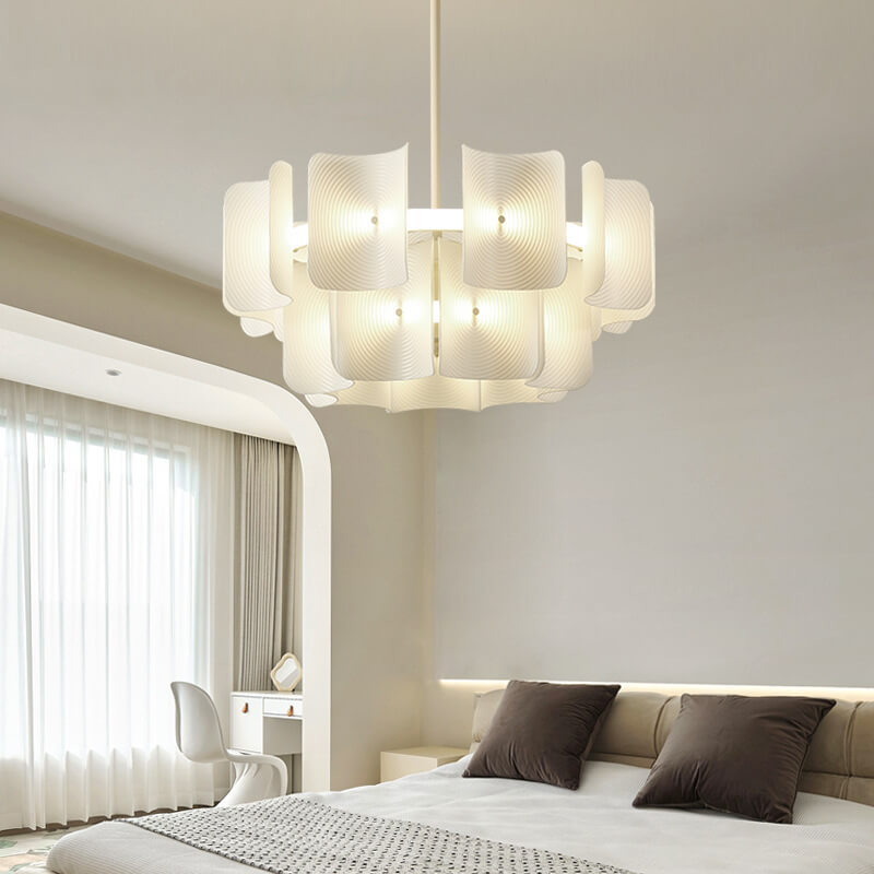 Moderne kreative runde rechteckige Eisen-Aluminium-PMMA-LED-Insel-Licht-Kronleuchter 