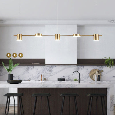 Modern Minimalist Line Round Spotlight LED Island Light Chandelier