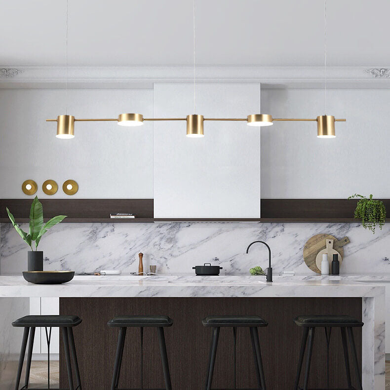 Modern Minimalist Line Round Spotlight LED Island Light Chandelier