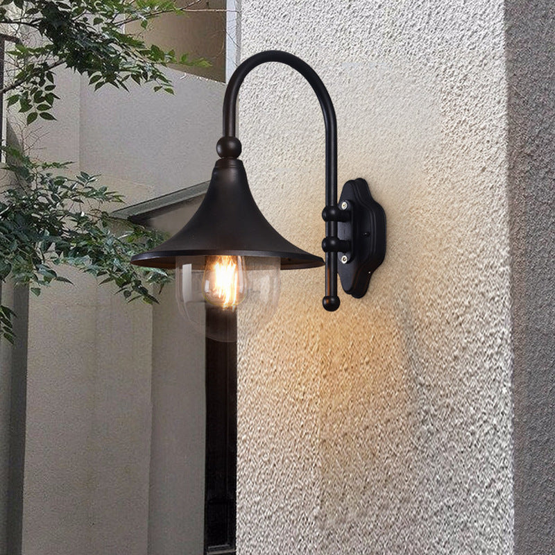 Retro minimalistischer Trompete wasserdichter 1-Licht Wandleuchten-Lampe 