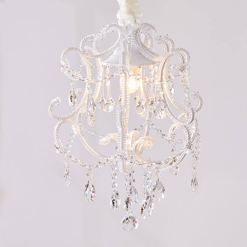 Nordic Light Luxury Arc Crystal Glass 1-Light Pendant Light