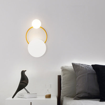 Nordic Light Runde LED-Wandleuchte aus Eisenglas 