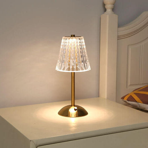 Kreative Diamant Kristall Acryl Metall Touch LED Tischlampe 